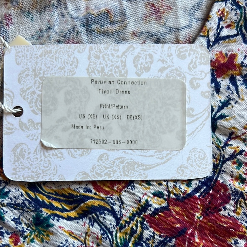 Peruvian Connection Tivoli Dress XS NWT - Picture 2 of 4